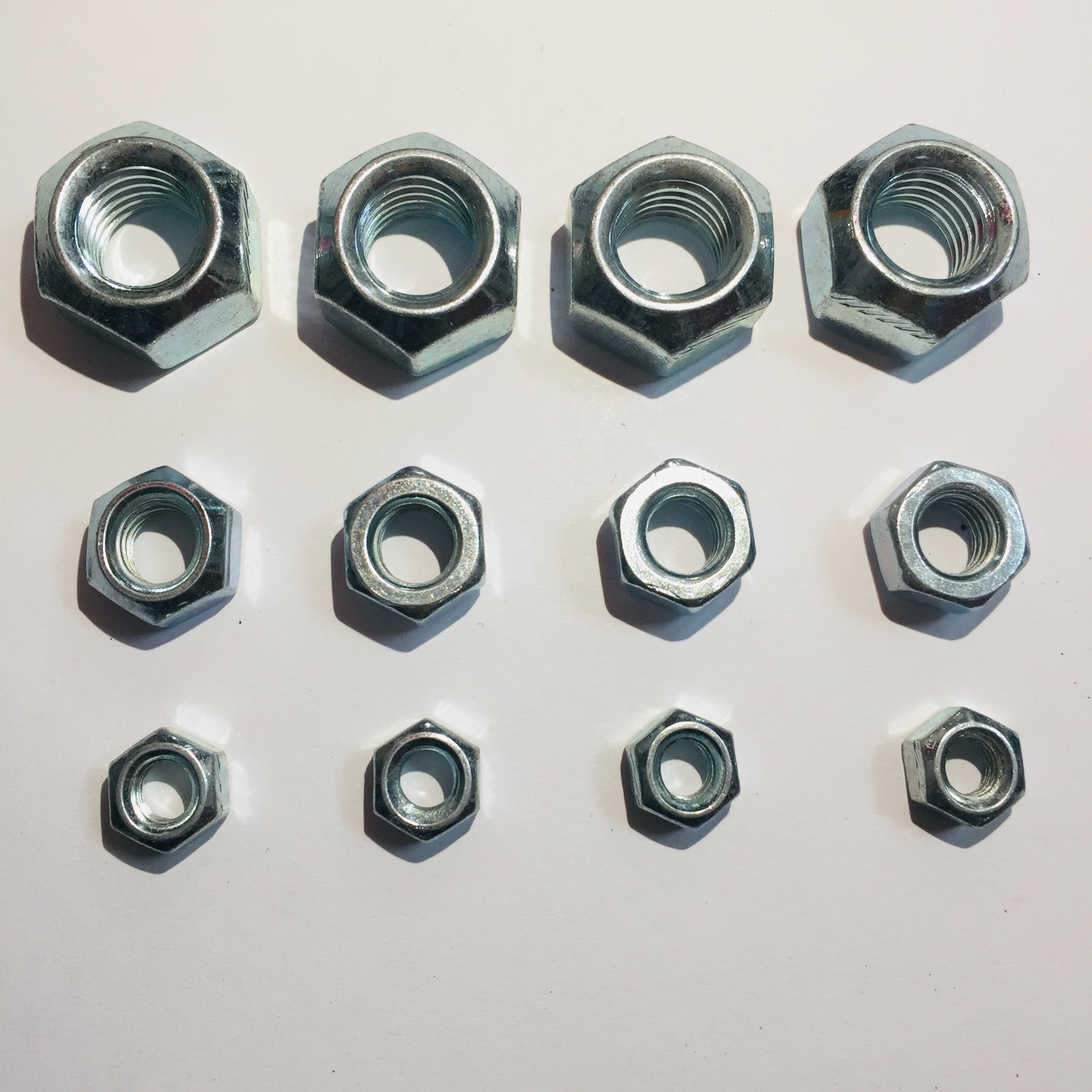 Zinc Yellow-Chromate Plated Finish M8 M10 M12 M16 All Metal Lock Nut for DIN Standard