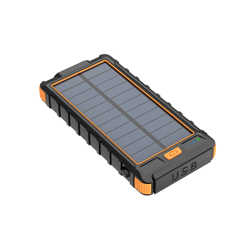Mobile Phones Devices 10000mAh Solar Power Bank With Compass And 2.1A Output