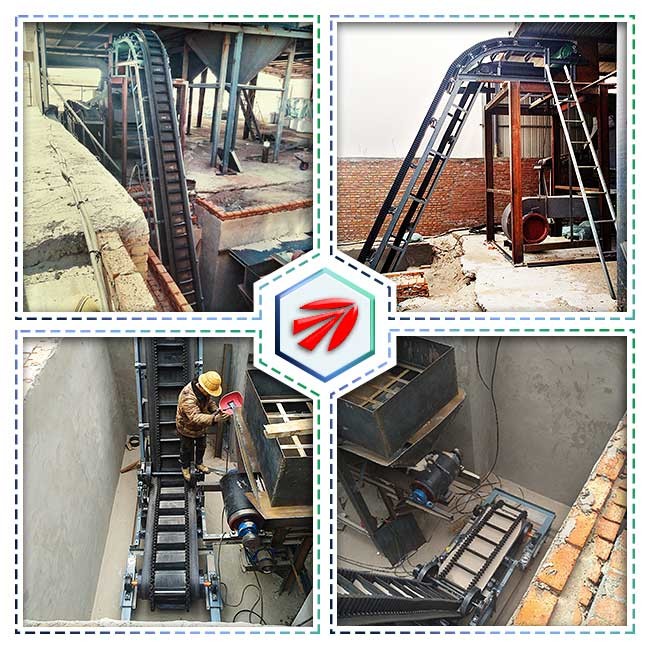 Conveying Bulk Material Large Angle Belt Conveyor Lifting Height 15m