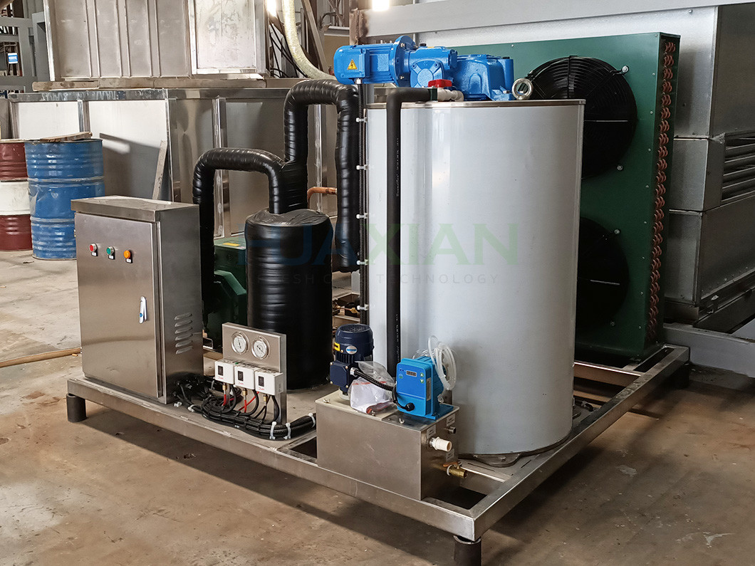 Integrated Ice Flake Making Machine 3 Ton Air Cooling Fresh Water