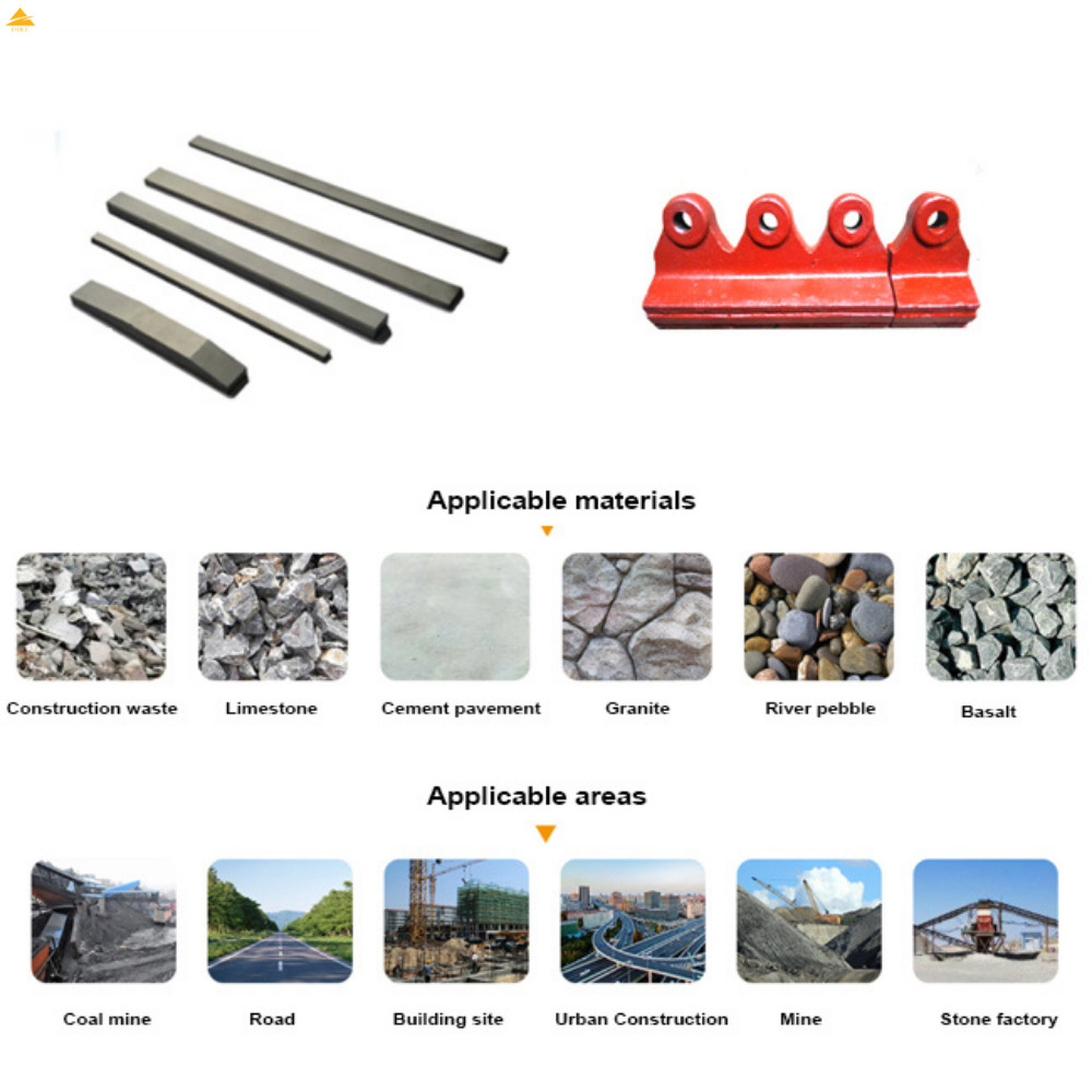 Stone Crusher Machine Tungsten Carbide Strips Vsi-7 Vertical Shaft Impactor Crusher Rotor Tip