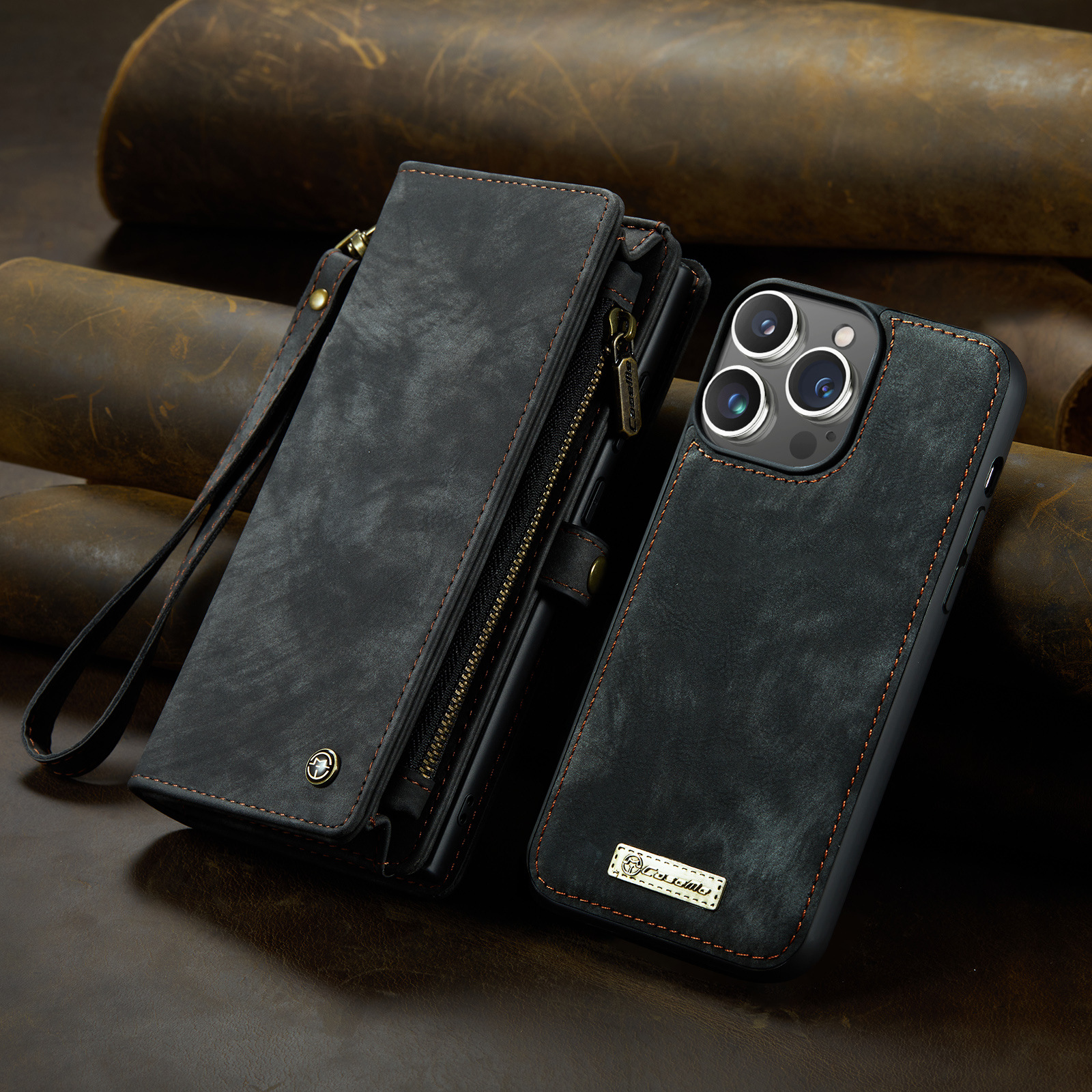 Samsung Compatible CaseMe Leather TPU Phone Cases for Iphone 13 14 Pro Max Card Slot
