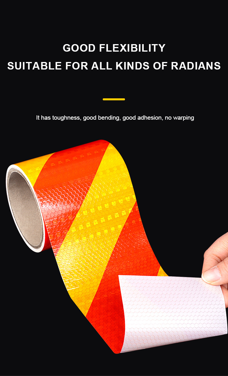 PVC Crystal Lattice Self-Adhesive Vehicle Conspicuity Traffic Safety Warning Reflective Tape Extraordinary Stickiness