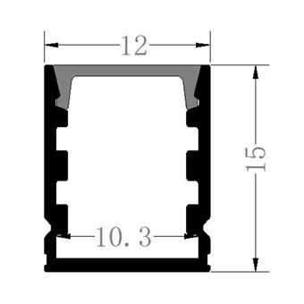 Surface Profile Light 10mm Wide Aluminium Strip Profil Led Podtynkowy 3m