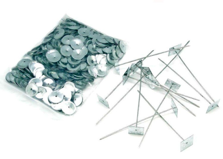 Durable Metal Self Insulation Stick Pins / Duct Insulation Pins Customized Size