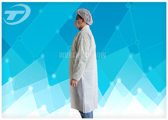 Waterproof Protective Medical Disposable Visitor Coats PE With Different Size