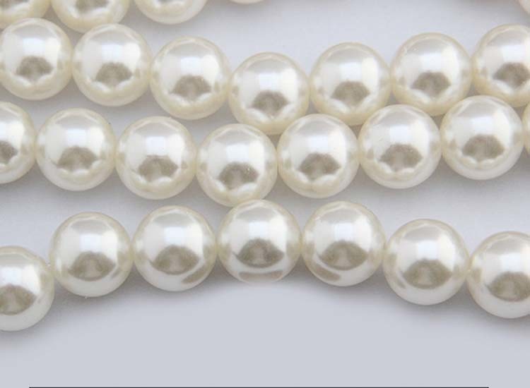 High Quality Big DIY Beads ABS Plastic 18mm Round White Imitation Pearls Beads Strand s