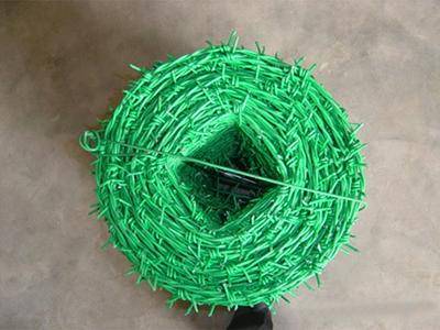 double twist barbed wire in coils (PVC)