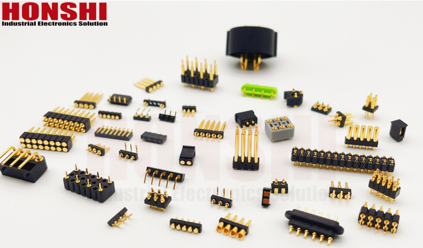 2.54mm 5pins Pogo Pin Connector Dip Type For Spring Pin Connector 1