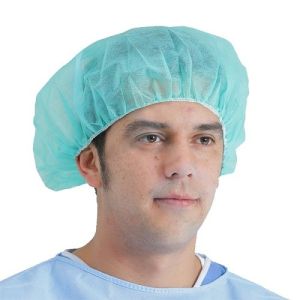 China Elastic 24 20gsm Disposable Bouffant Surgical Caps on sale