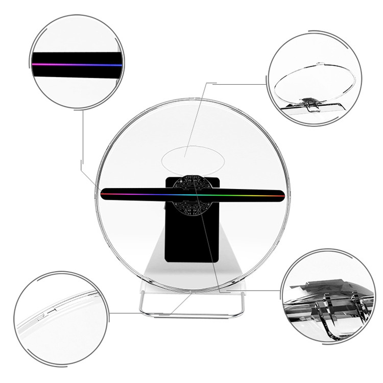 Hologram Projection Screen 3D LED Advertising Air Holographic Display 30cm