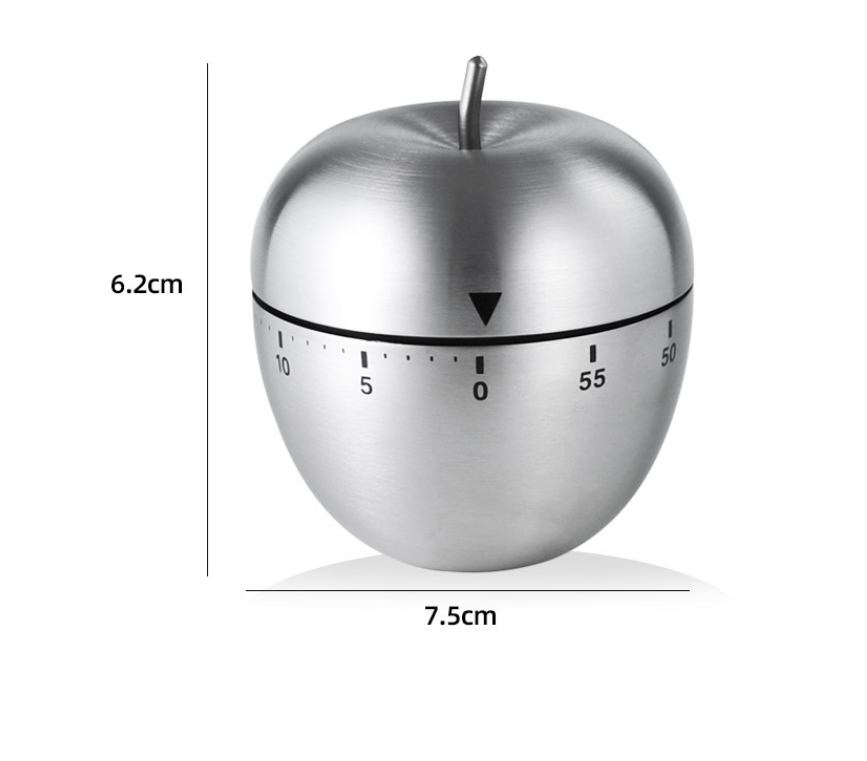 Stainless Steel Vintage Hourglass Egg Shaped Kitchen Timer