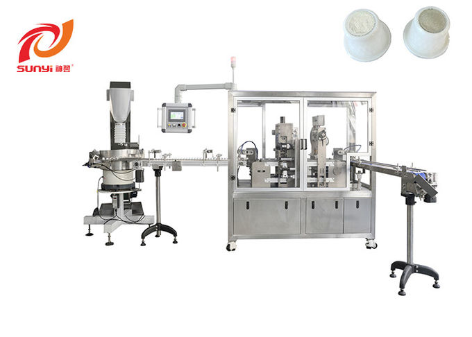SUNYI Automatic Nespresso Coffee Capsule Bottom Filter Sealing Machine