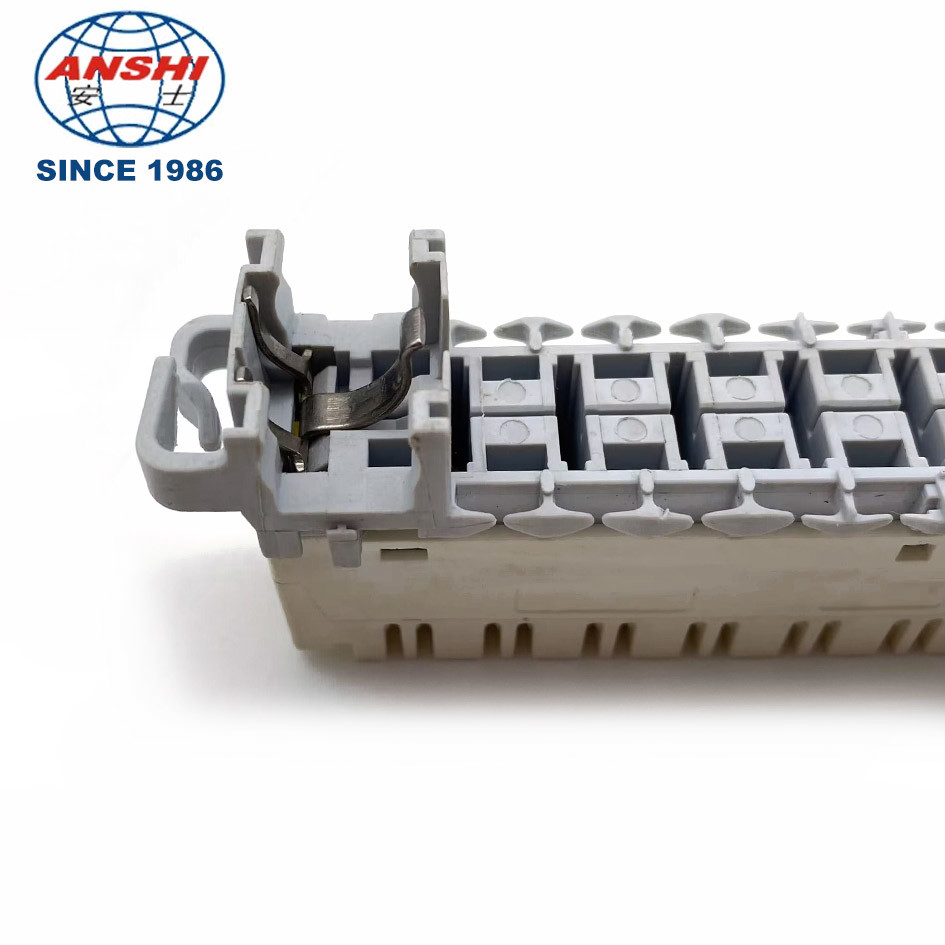 PC Material 110 Terminal Block Highband 10 Pair Module White Body Grey Base