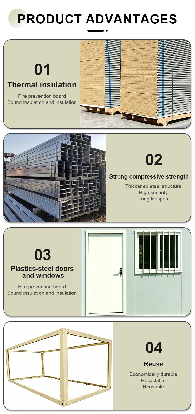20&40ft Flat Pack Container House Custom Size Sandwich Panel Material Color Layout Modular Portable Office Building Camp Resort