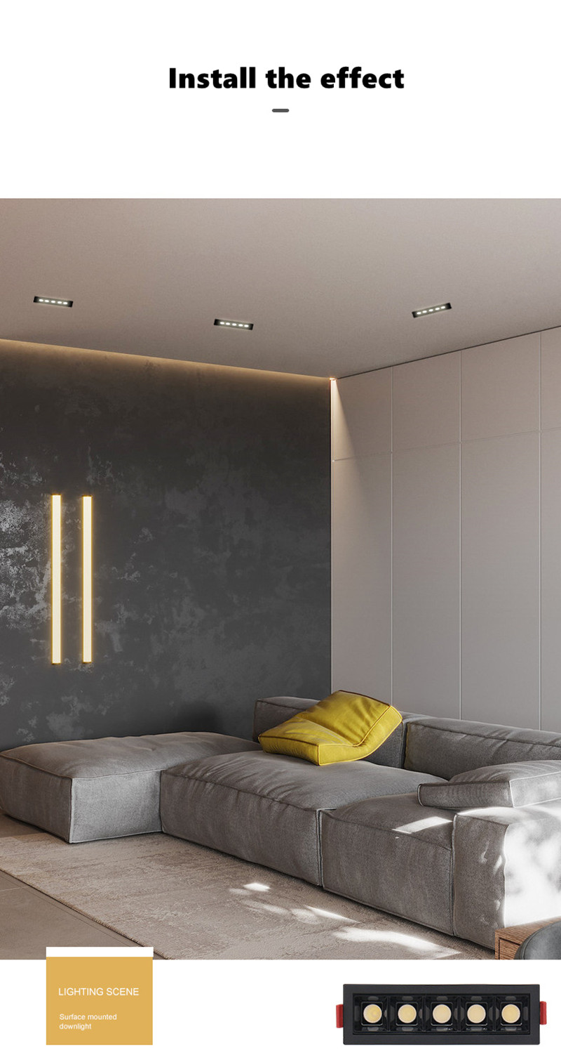 IP55 Ceiling Recessed Led Strip Lighting 7W 10W 2700K-3000K Warm White