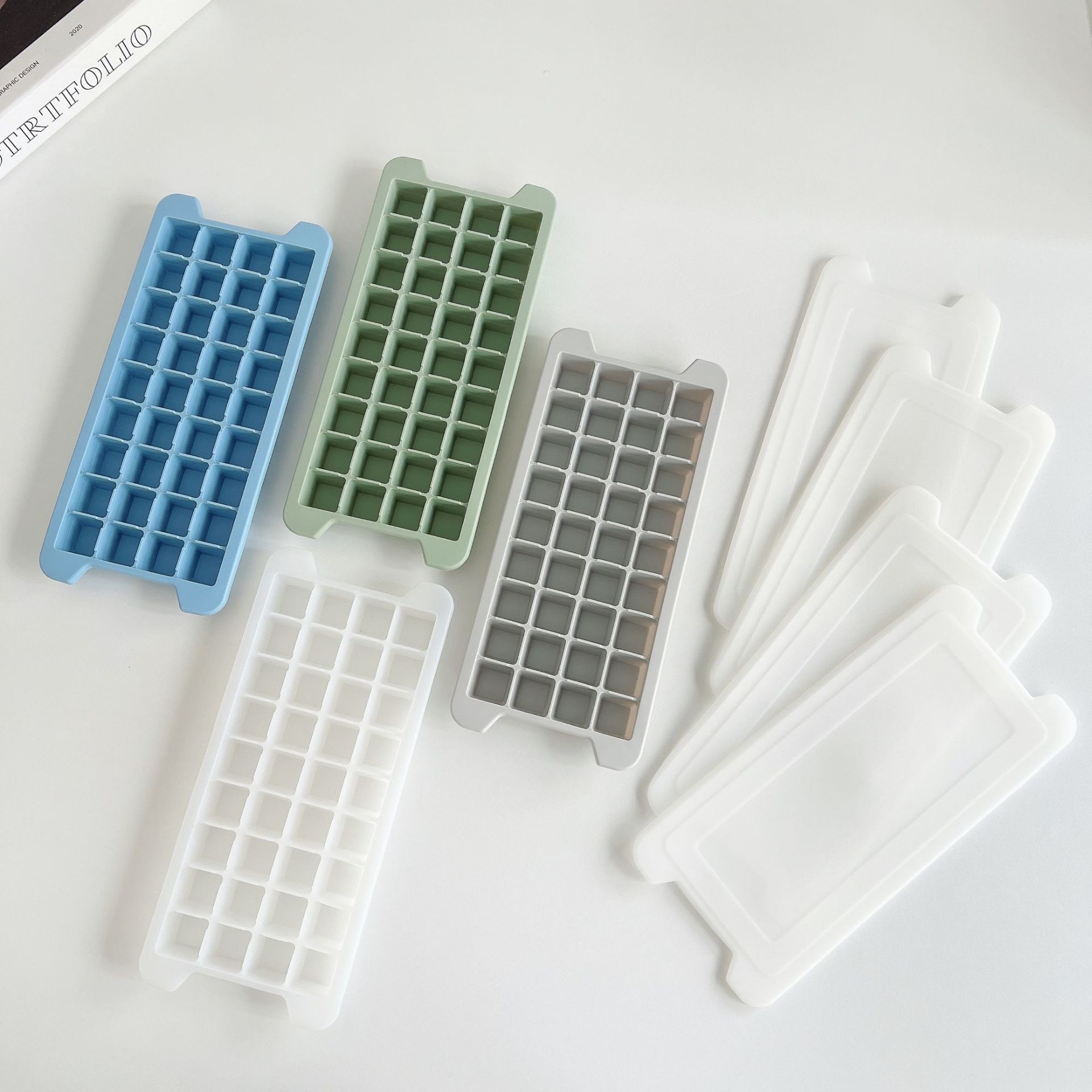 Non-Stick 2 Pack 20-Cavity Square Caramel Candy Silicone Molds for Chocolate Truffles and Fat Bombs Waterproof