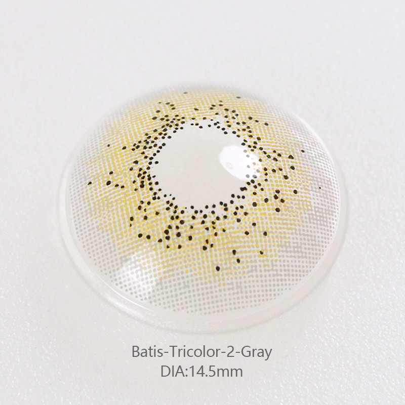 Real Looking Tri Color Contact Lenses Most Natural Colored 14.2mm