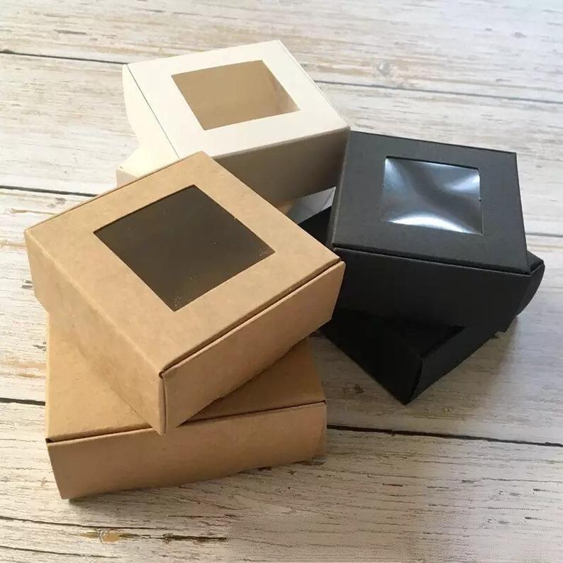 Square Transparent Craft Paper Accessory White Card Present Gift Direct and Hot Stamping