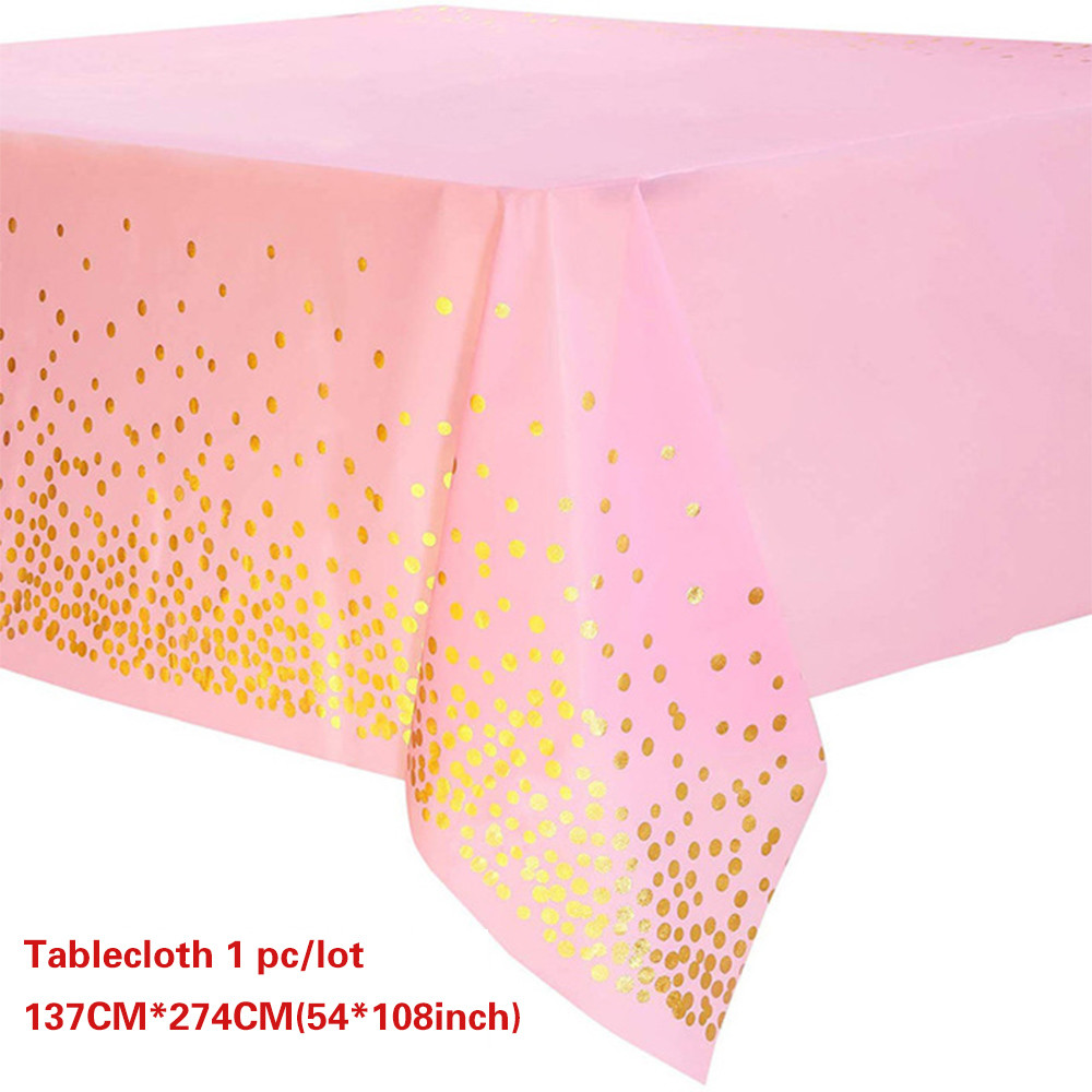 137x274cm Polyester Vinyl Foil Plastic Wedding Tablecloths