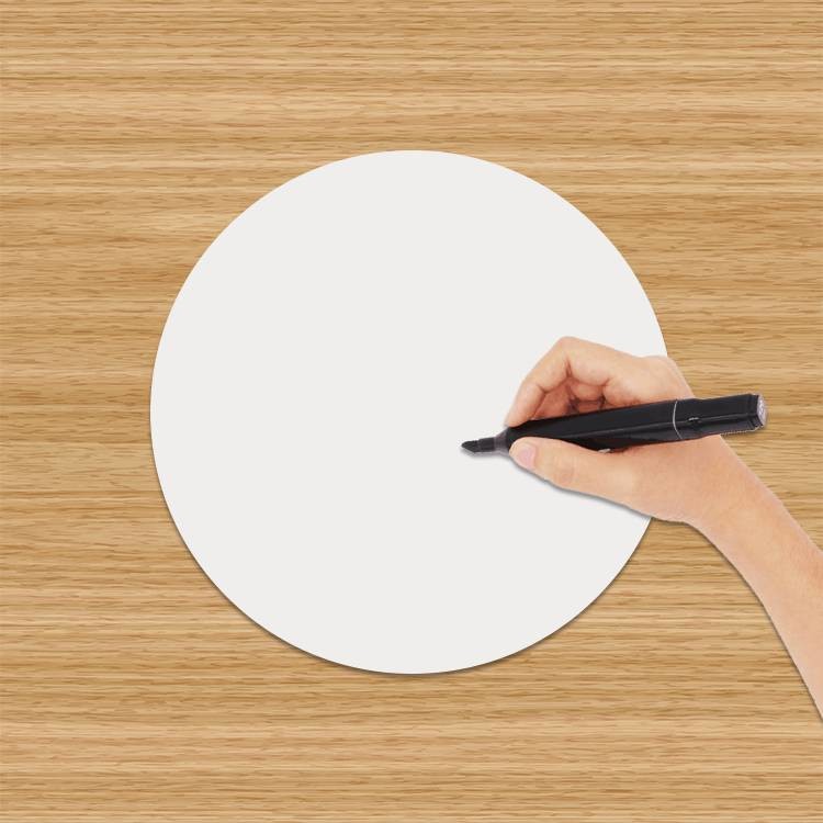 Removable Glue Kids Dry Erase Table Dots Circle Stickers 3x3'' 5x5''