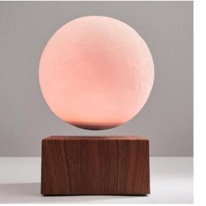 360 rotating magnetic levitation wireless rechargeable floating moon lamp light