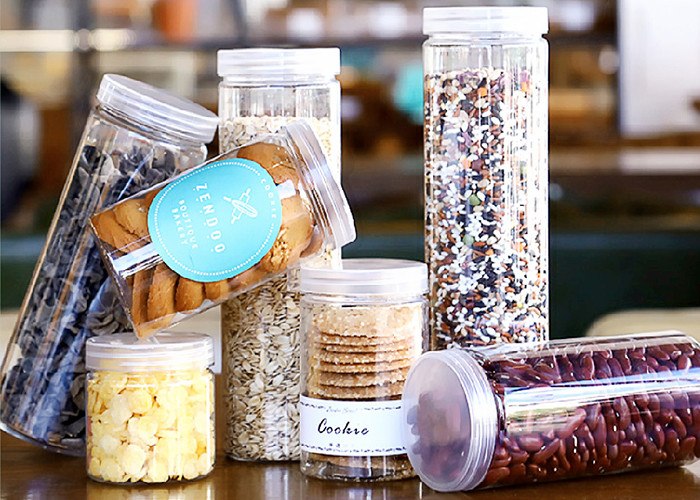 300ml Candy Nut Food Storage Container Hexagonal PET Plastic Jar