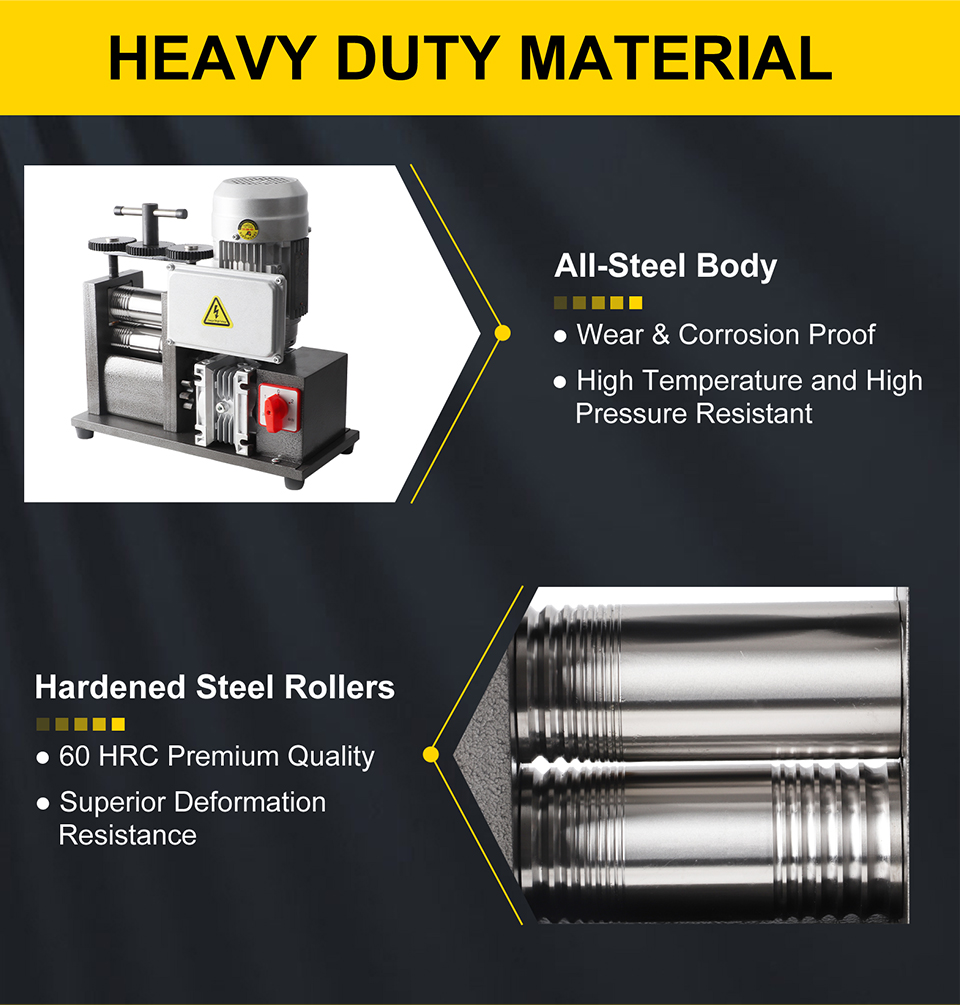 750W Mini Electric Rolling Mill Machine Easy Using Knob Control