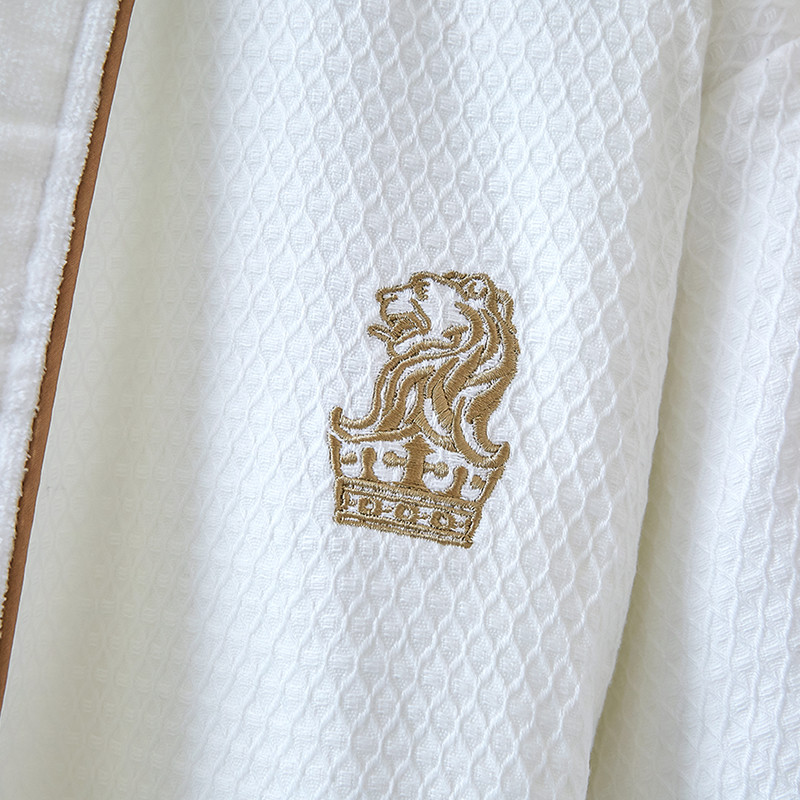 Cotton Microfiber Spa Quality Bathrobes , Hotel Collection Spa Robe Double Layer
