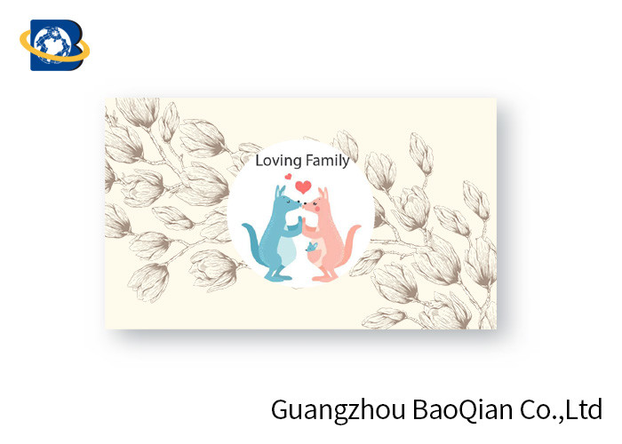 Plsatic PET / PP 3D Lenticular Card Customized 3D Animal Love Card Printing