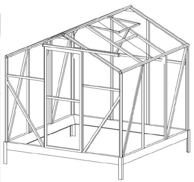 Spire Garden House Green House Aluminum Frame Sunshine Room
