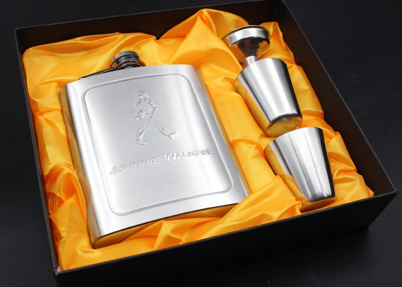 Customized 7 Oz Liquor Hip Flask , Warm Wine Bottle Stainless Steel Alcohol Flask