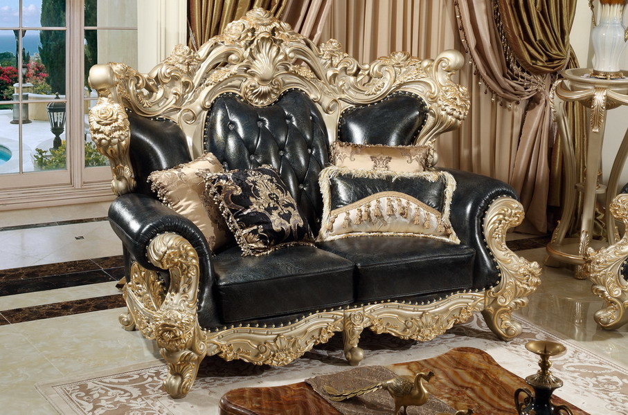 Luxury Classic Living room furniture1+2+4 Sofa sets online direct sales price by Beech wood and Italy Leather upholstery