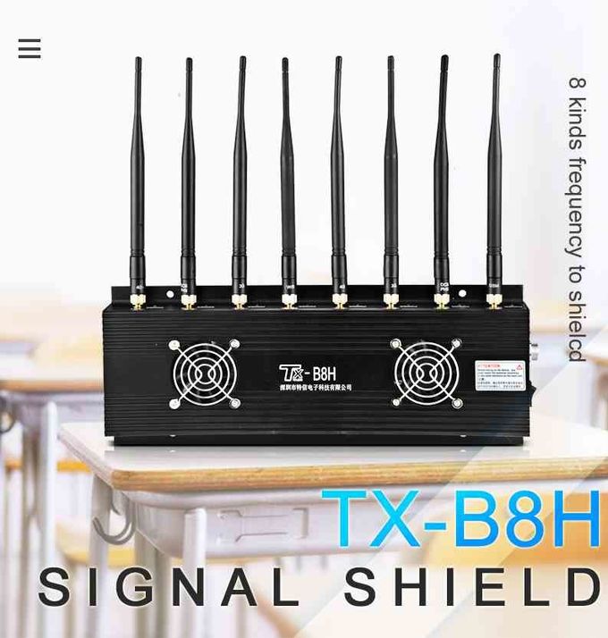 8 Channel Signal Jamming Device , Anti GPS Tracking Cell Phone Blocker OEM / ODM Service