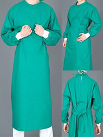 Reinforced surgical gown in SMMS with alcoholo resistant and antistatic treatment