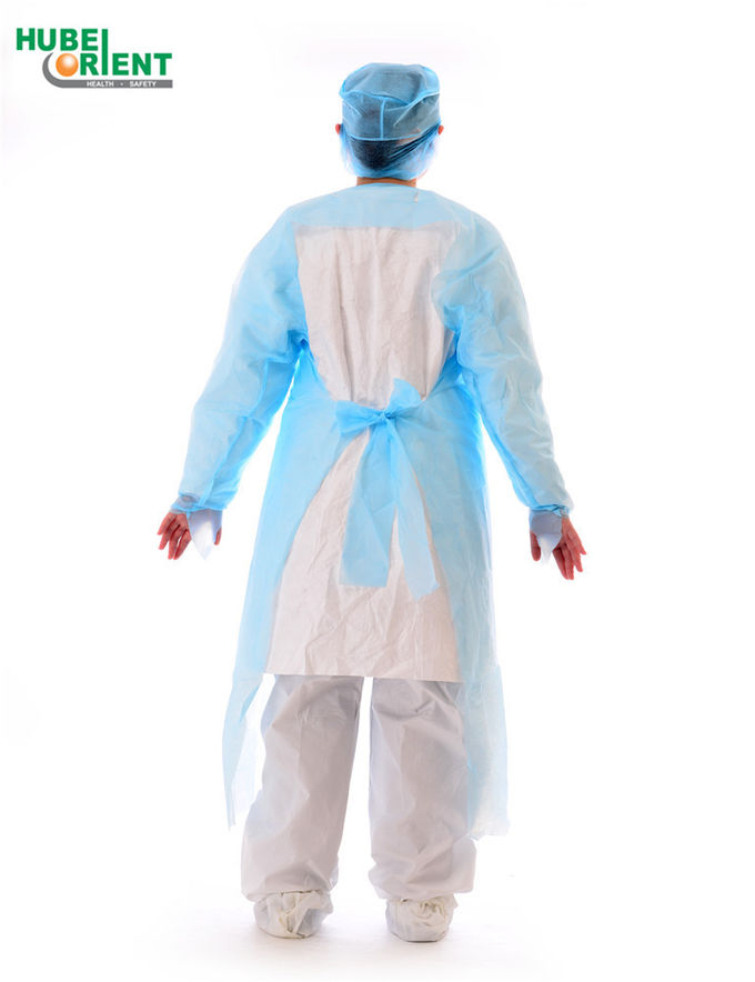 63g Long Sleeves Thumb Wrist Disposable CPE Gown
