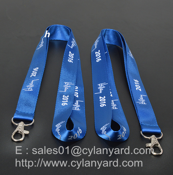Durable Blue Nylon Neck Ribbon with print