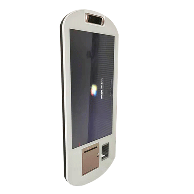 Max White Metal Wall Fast Food Payment Kiosk with Qr-code Scanner and Thermal Printer