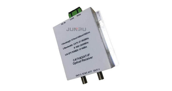 Fiber 2 RF Out Optical Satellite Transmitter Receiver 47-2600mhz With Inside Wdm