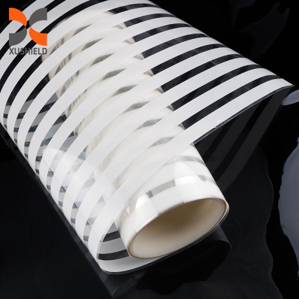 White Stripes Electric Adhesive Window Film Self Adhesive Sound Film Stained