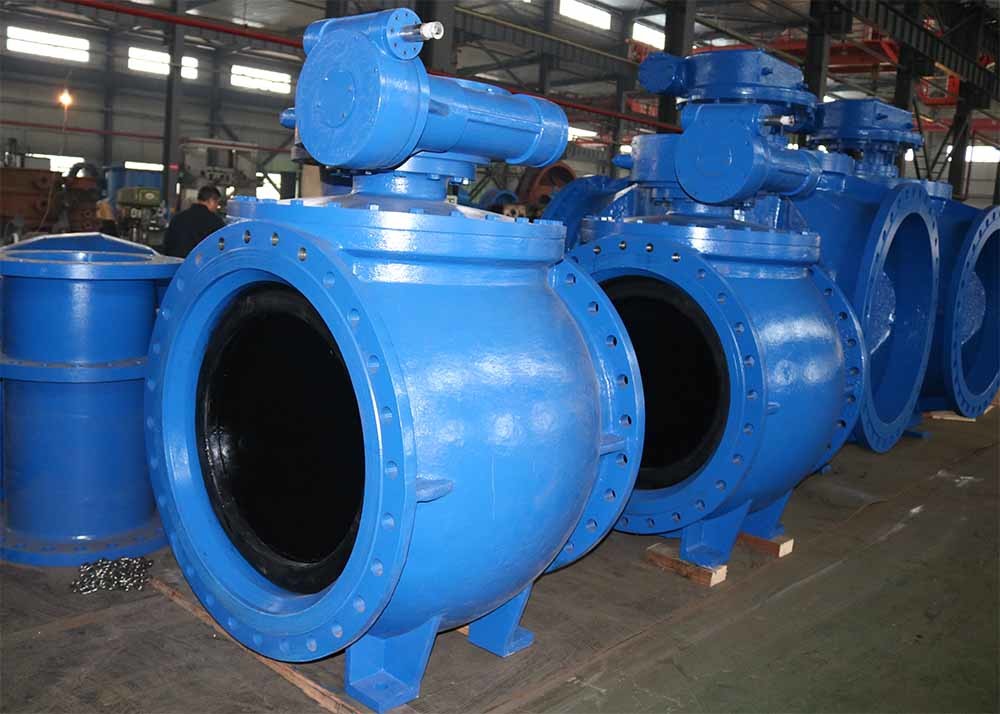 AWWA DN1000 Customized Color Eccentric Ball Valve , Anti Pollution Ductile Iron Ball Valve