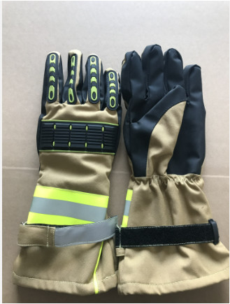 Emergency Rescue Fire Fighting Fireman 3D Fire Fighter Glove With Reflective Strap