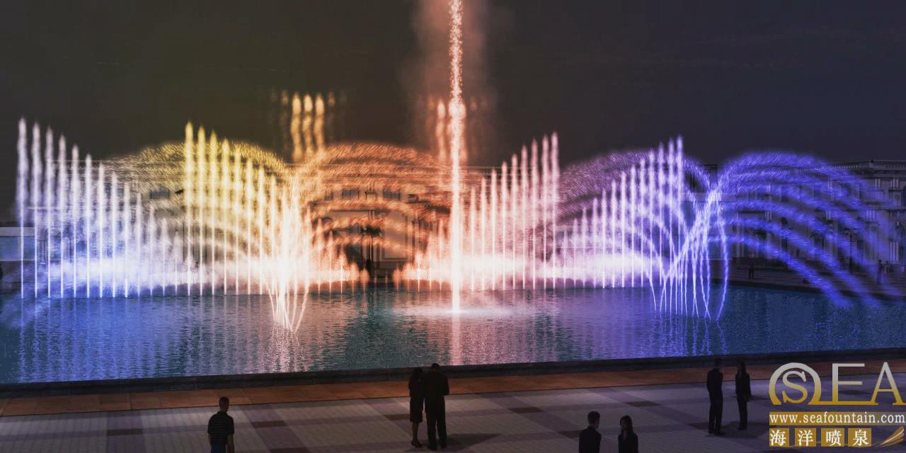 Multicolored shining manufacturer multimedia fountain Chinese experienced factory