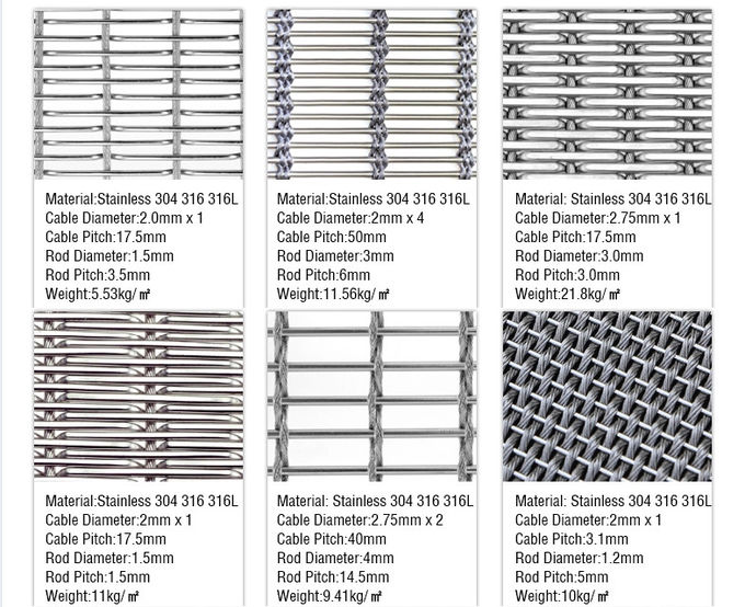 Bronze Stainless Steel Woven Metal Lock Crimped 6m Brass Decorative Wire Mesh