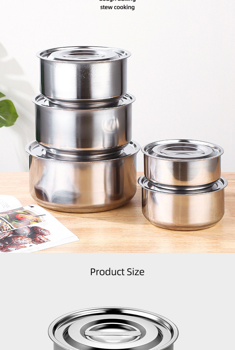 Factory Direct Sale Cookware Sets Silver Pots Stainless Steel Cooking Soup Pot Sets For Kitchen