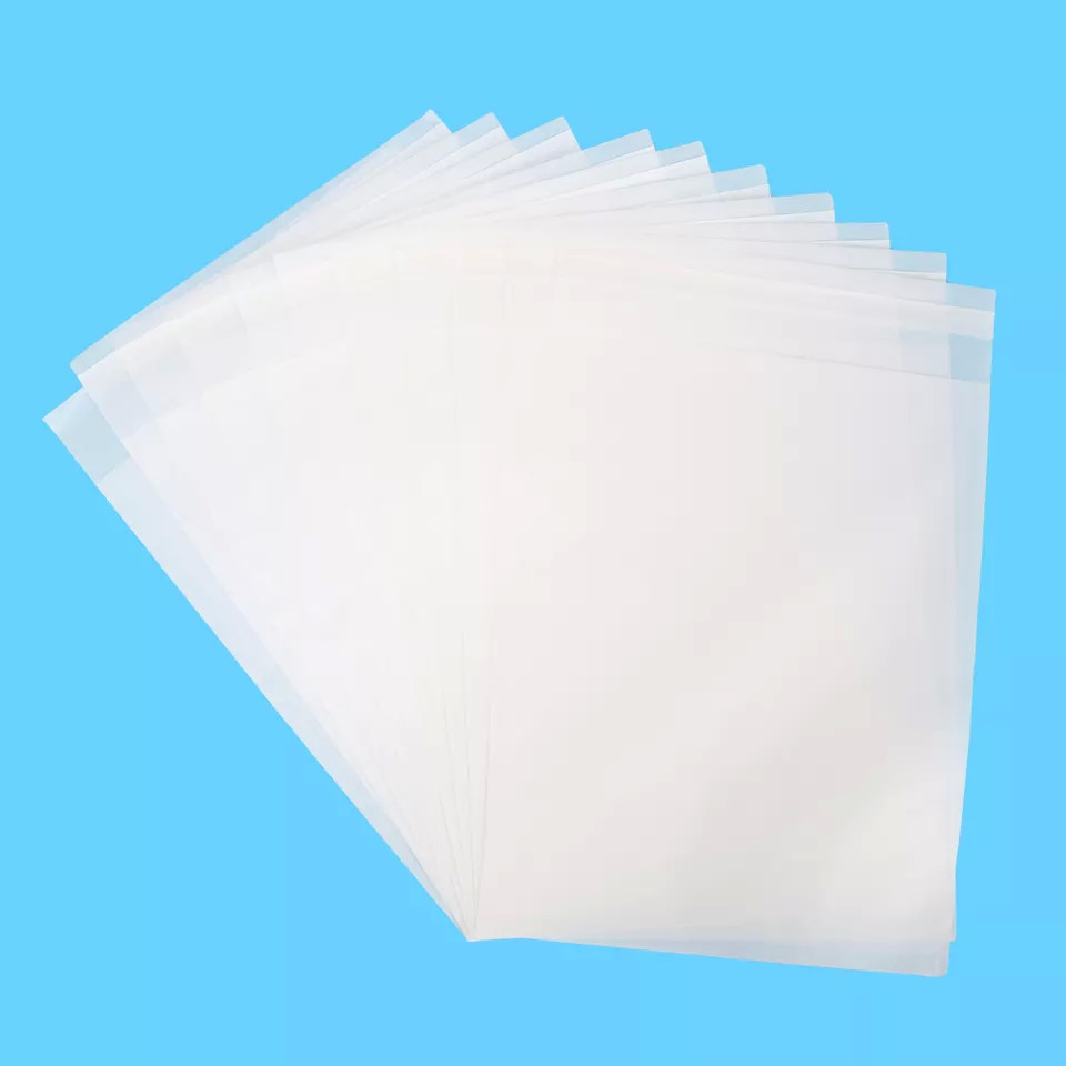 Garment Clear Glassine Paper Bag Non Plastic Gusset For T-Shirt