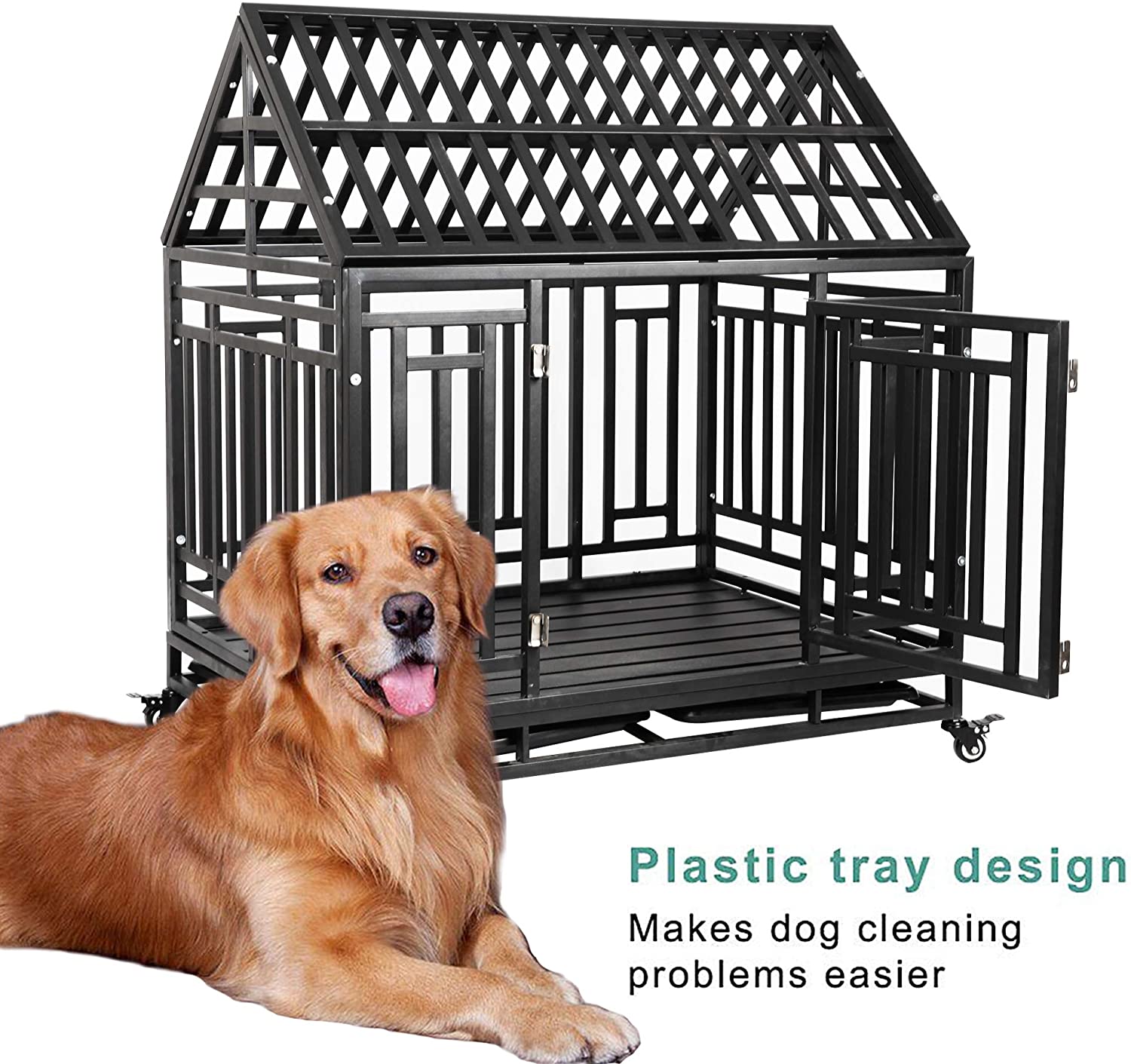 Portable Dog Friendly Large Space Wire Mesh Kennels, Customized Outdoor Pet Play Cage,