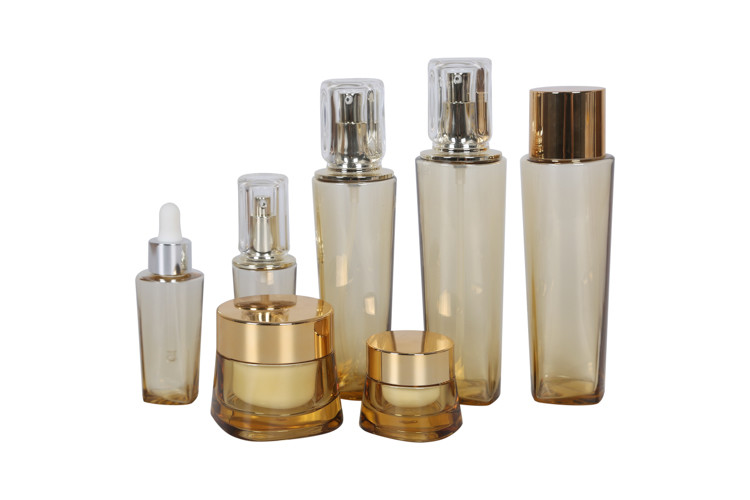 Gradient Color PETG 50ml 150ml 200ml Lotion Toner Bottle 15g 50g Cream Jar Cosmetic Skincare suit Set