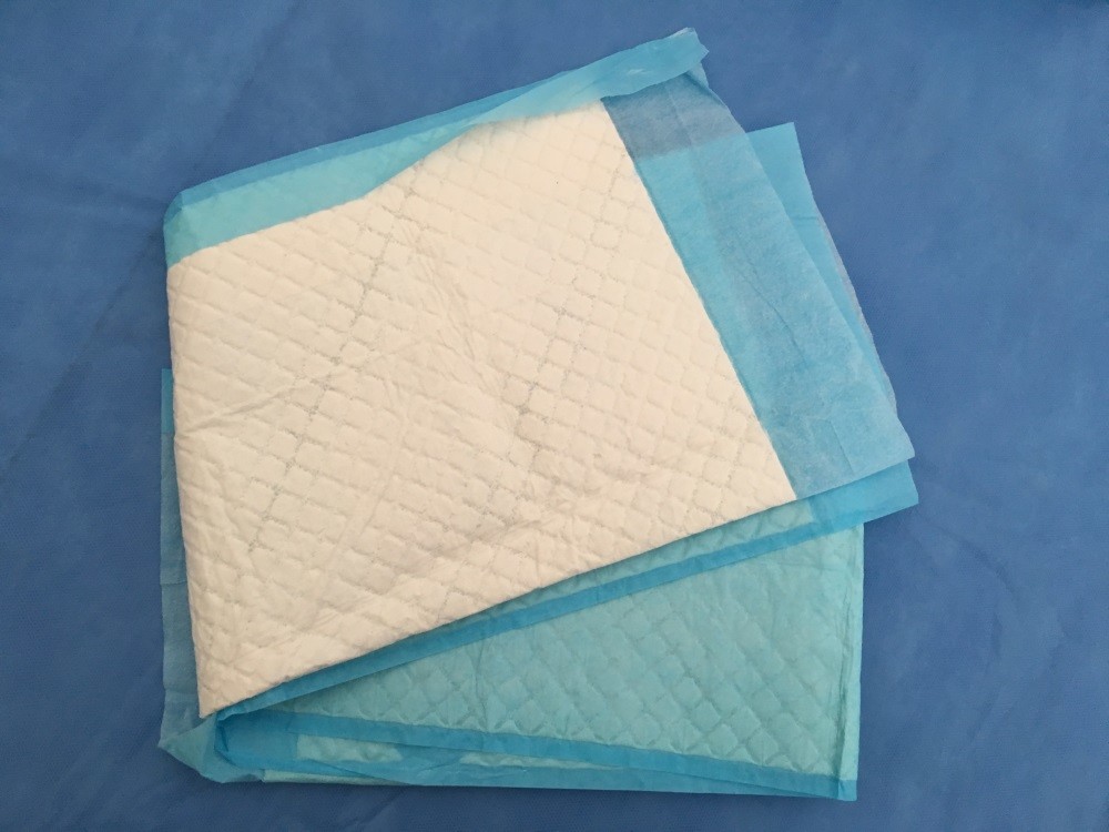 Standard disposable sterilized C-section pack with underpad