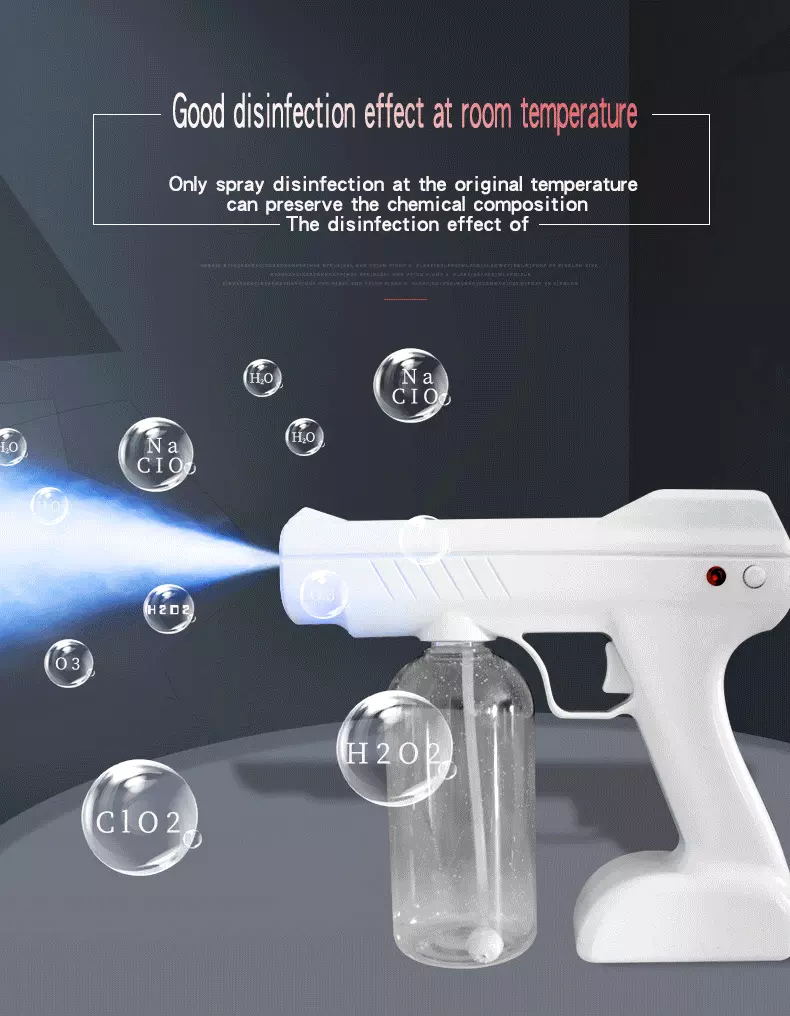 DS350 Cordless Rechargeable 800ml home uv ultraviolet atomization fogging machine sprayer gun for house garden